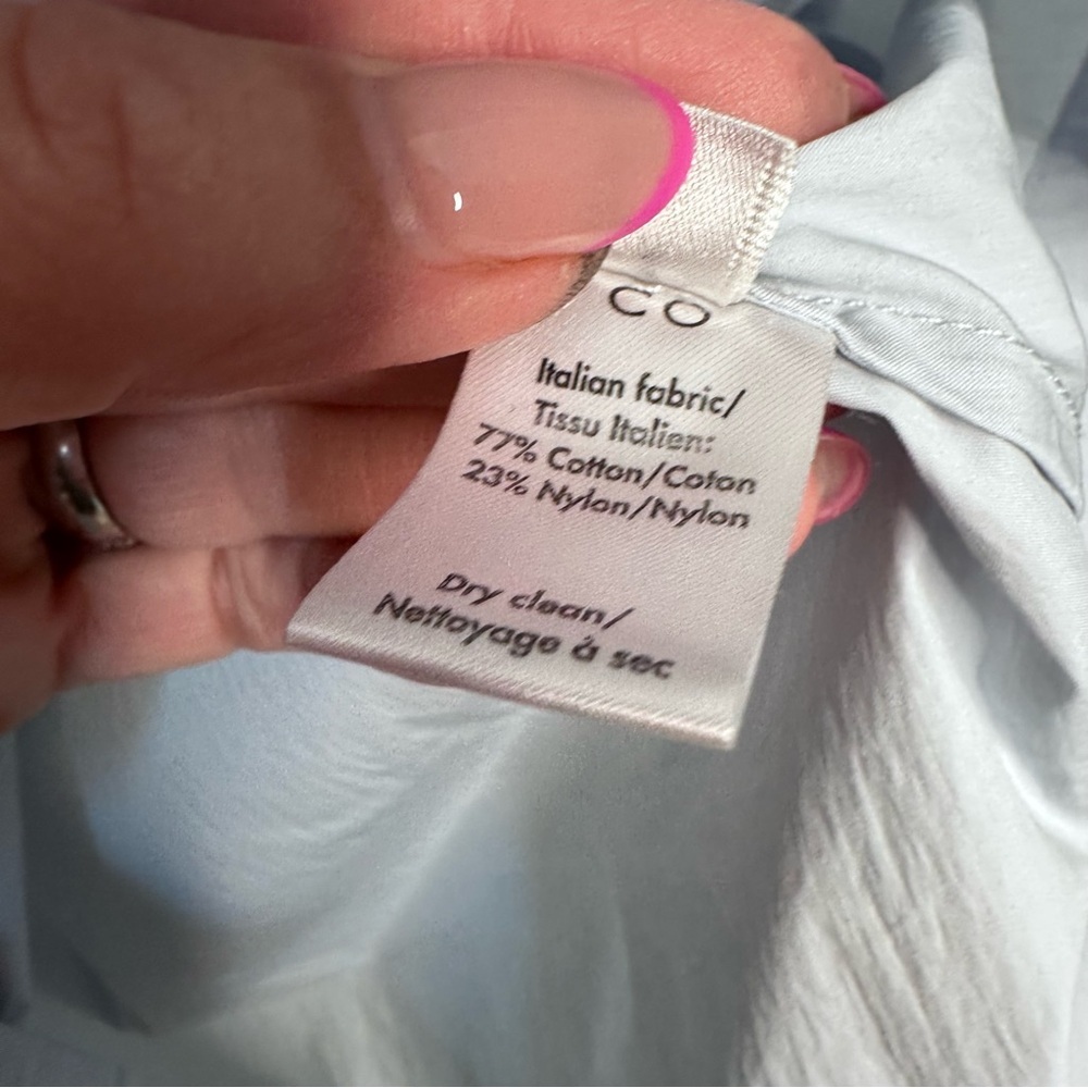 CO Rolled Tab Long Sleeve Oversied Button Down Shirt Blouse Top Size Medium - Picture 7 of 9